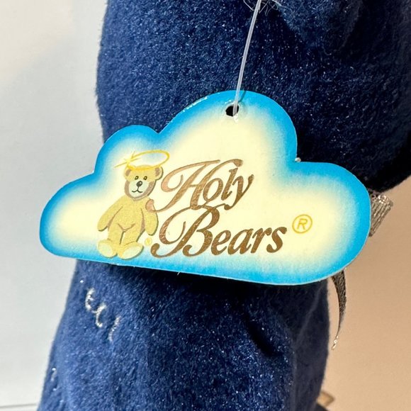 Vintage Holy Bears God Bless Our Police Stuffed Plush Blue 9" Teddy Bear w/Tags - Picture 7 of 9